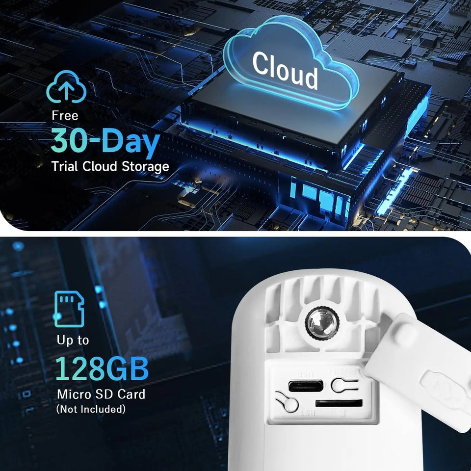 XVIM 4MP Solar Security Camera Wireless WiFi 4MP Solar Battery Powered Camera HD Home Surveillance Protection Aimak Store