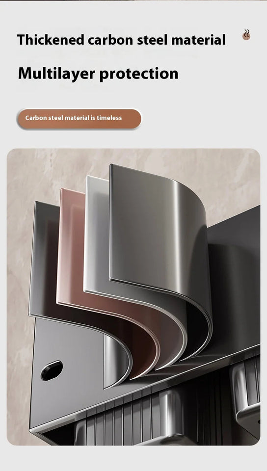 No Drill Wall Mounted Knife Holder Compact Organizer for Kitchen Utensils Cutlery Storage Space Saving Easy Install Aimak Store