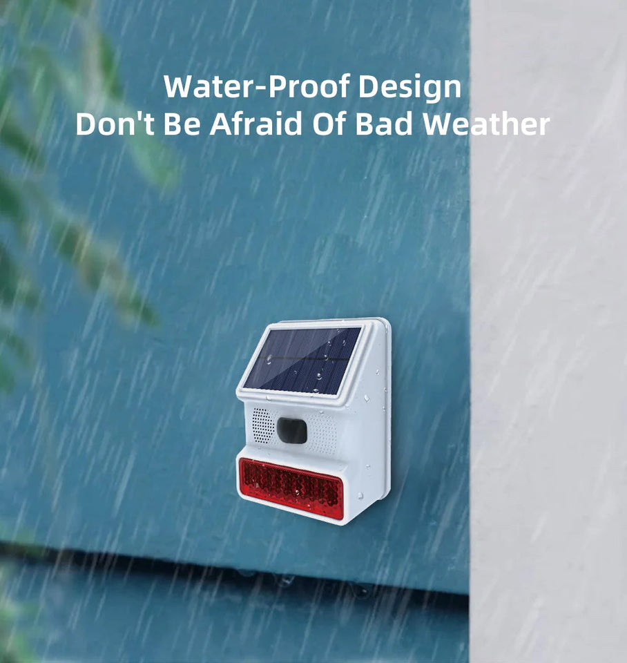 433MHZ Wireless Solar SIren Sound Light Flash Alarm Outdoor Alarm Horn for PGST GSM Home Security Alarm System Aimak Store