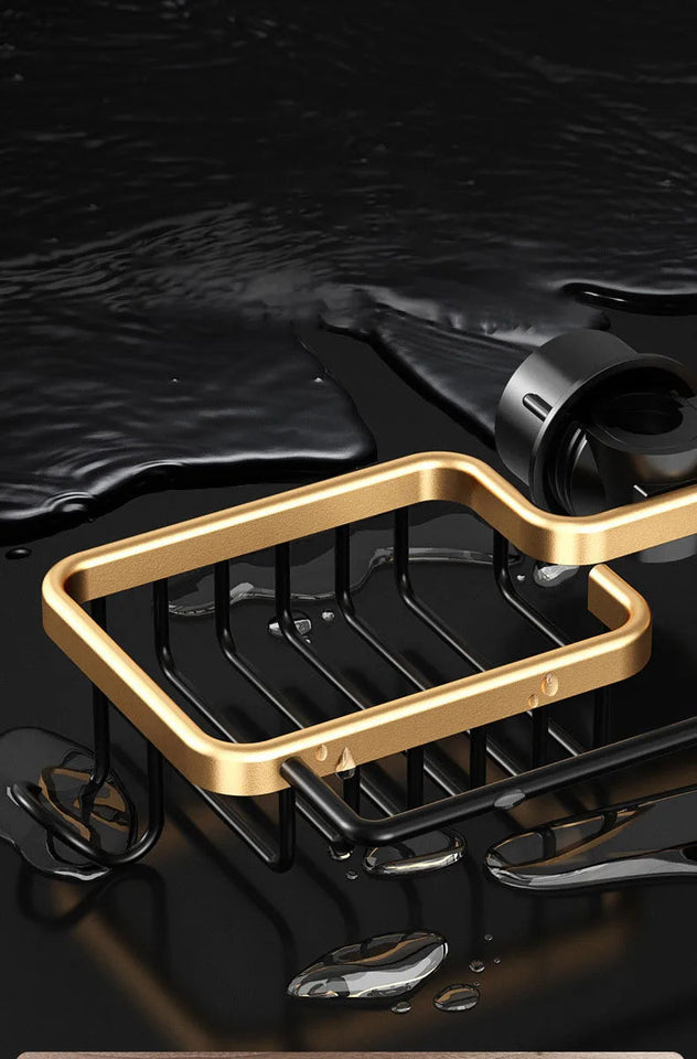 Kitchen Space Aluminum Sink Drain Rack Sponge Storage Faucet Holder Soap Drainer Shelf Basket Organizer Bathroom Accessories Aimak Store