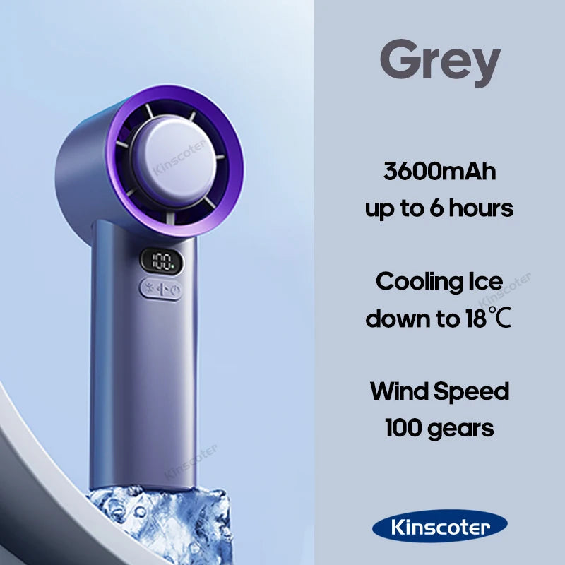 KINSCOTER Portable Handheld Turbo Fan 100 Wind Speeds Adjustable Mini Personal Fan Battery Operated Electric Eyelash Fan Aimak Store
