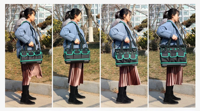 Electrician's Tool Bag 16/18/20/23 Inch Hardware Maintenance Storage Bag Portable Wear-resistant Thickened Oxford Waterproof Aimak Store