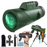 Monocular Telescope Long Range Zoom Hd Bak4 Prism Telescope with/without Tripod Phone Clip Hunting Outdoor Camping Aimak Store