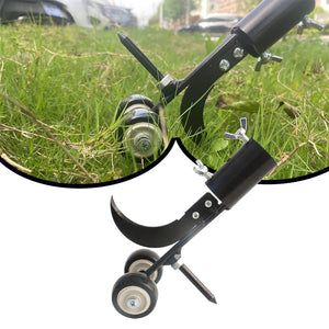 Heavy Duty Garden Weeder Tool Manual Weed Puller with Lawn Cutter & Auxiliary Wheels for Dandelions Grass ，Garden Cleaning Tools Aimak Store