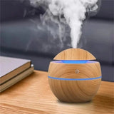 Mini Imitation Wood Sonic Humidifier USB Aromatherapy Essential Oil Diffuser Home Air Humidifier Desktop Woodgrain Humidifier Aimak Store