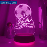 New 3d Illusion Kids Night Light Football 7 Colors Changing Nightlight for Child Bedroom Atmosphere Soccer Room Desk Lamp Gifts Aimak Store