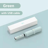 Folding Umbrella with Fan USB Charge Cool Ultra-light Parasol Black Coating Sun-resistant Umbrellas with Gift Box Aimak Store