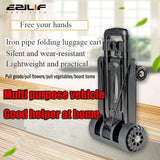 2/4-wheel foldable trolley truck, portable shopping cart, household grocery truck, small cart, garden cargo truck Aimak Store