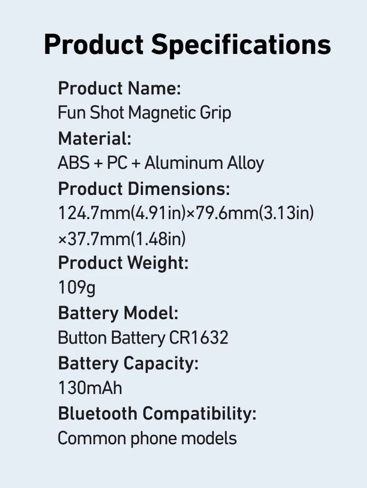 TELESIN Magnetic Phone Camera Shoot Hand Grip Phone Holder Shooting Aid Remote Control Handle for Iphone HUAWEI SAMSUNG Phone Aimak Store