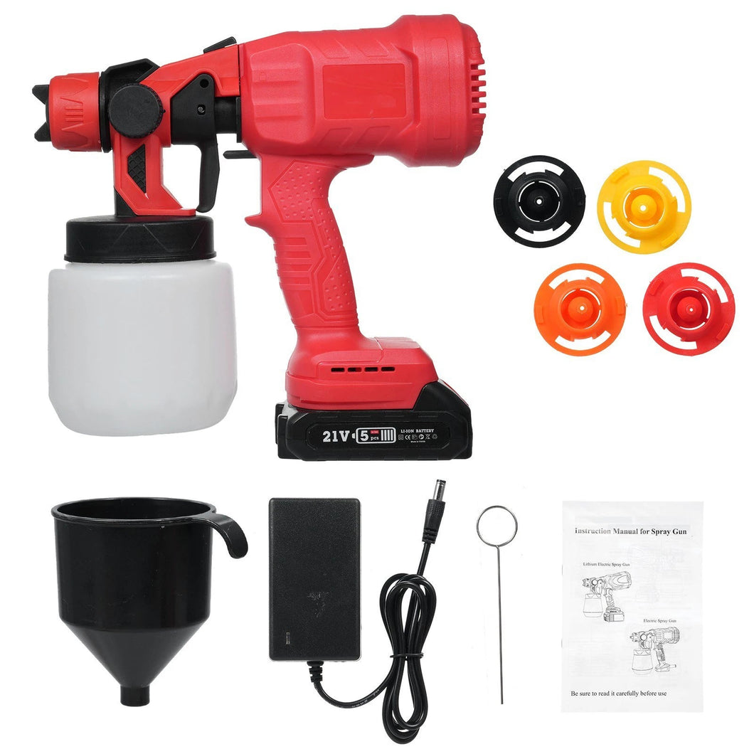 Cordless Paint Sprayer with 4 Nozzles 38000Rpm High Speed 3 Patterns Adjustable Widely Used Rechargeable Paint Sprayer Aimak Store
