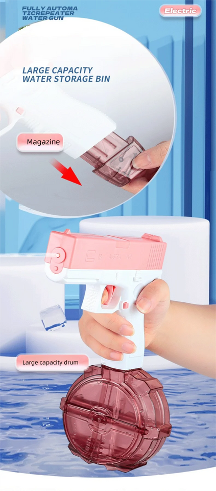Electric Water Gun Automatic Squirt Toy Powerful Water Blaster Pistols Children Toys LED Light Pistol Summer Swimming Pool Party Aimak Store