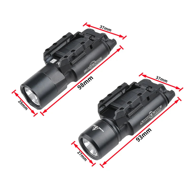 WADSN Tactical Airsoft Surefir SF X300 X300U Ultra Metal Pistol Gun Strobe LED Light Fit 20mm Rail Hanging Hunting Flashlight Aimak Store