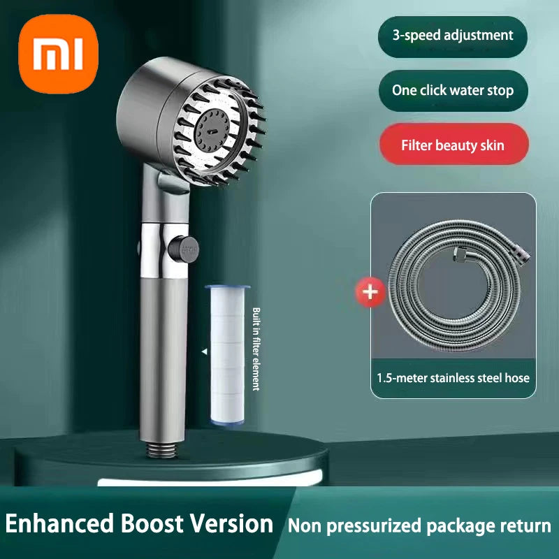 Xiaomi MiJia Shower Head High Pressure Filter Showerhead 3 Mode Water Saveing Massage Shower Head with Hose Bathroom Accessories Aimak Store