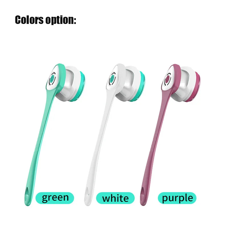 Multifunction Detachable Electric Bath Brush 5in1 Facial Cleansing Skin Grinding Back Rubbing Long Handle Massage Shower Brush Aimak Store