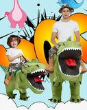 Animal Cartoon Riding T-Rex Inflatable Costume Nursery Kids Dinosaur Role Playing Game Adult Kids Chasing Game Birthday Gift Aimak Store