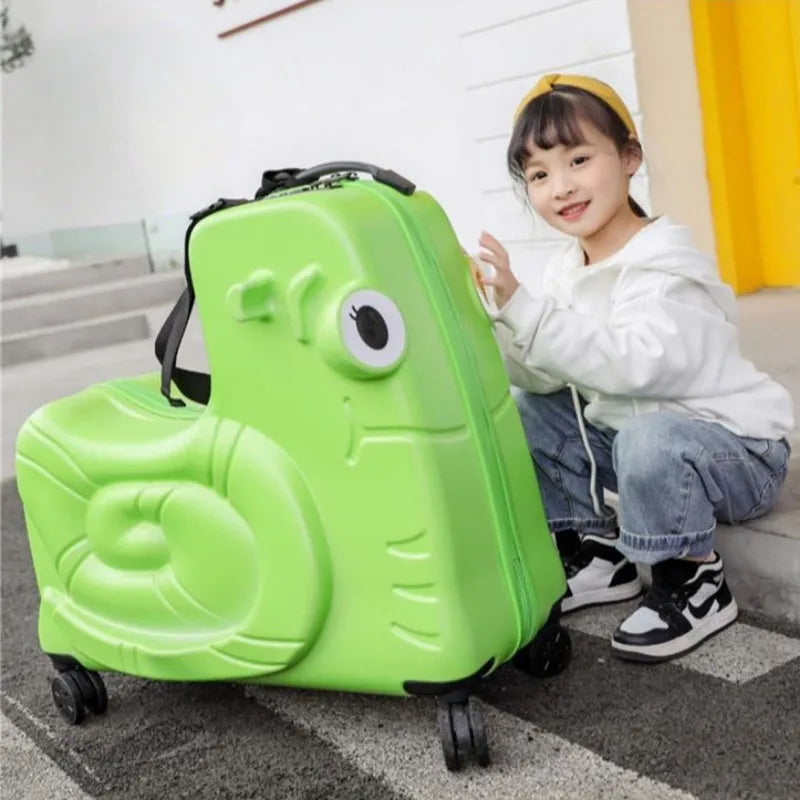 Cartoon children's trolley case Rideable Universal wheel children's travel password case Large capacity children's luggage Aimak Store