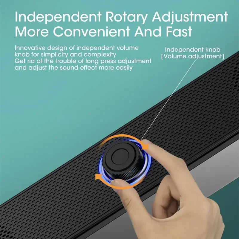 Bluetooth Computer Speakers Wired Surround Sound Bar Stereo Subwoofer Soundbar for Desktop Laptop PC Mini Home Theater System Aimak Store