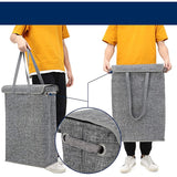 45L thin laundry basket with cover, narrow hand, fine hand, dirty laundry basket, bedroom, kindergarten, whole basket storage ba Aimak Store