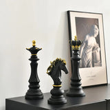 Chess Pieces Statue Resin King Queen Figure For Interior Home Living Room Office Sculpture Study Decoration Piece Ornament Aimak Store