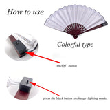Luminous Folding LED Fan Dancing Light Fan Flashing For Night Music Show Rave Festival Accessories Glowing In The Dark Party Aimak Store