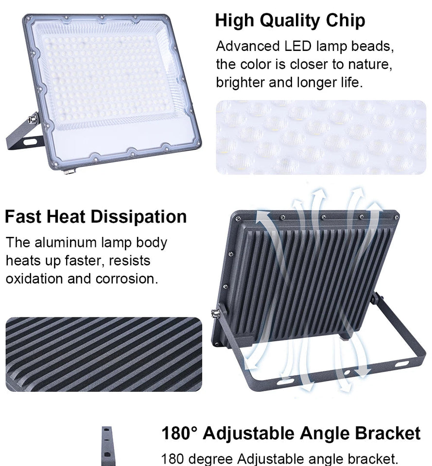 LED Floodlight LED Projector IP67 Waterproof Reflector 220V 10w20w 30w 50w 100w 150w 200w 300w Wall Garden Spotlight Flood Light Aimak Store