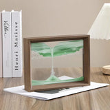 3D Sandscape Moving Sand Art Picture Wooden Frame Quicksand Liquid Hourglass Craft Flowing Sand Painting Office Home Decor Gifts Aimak Store