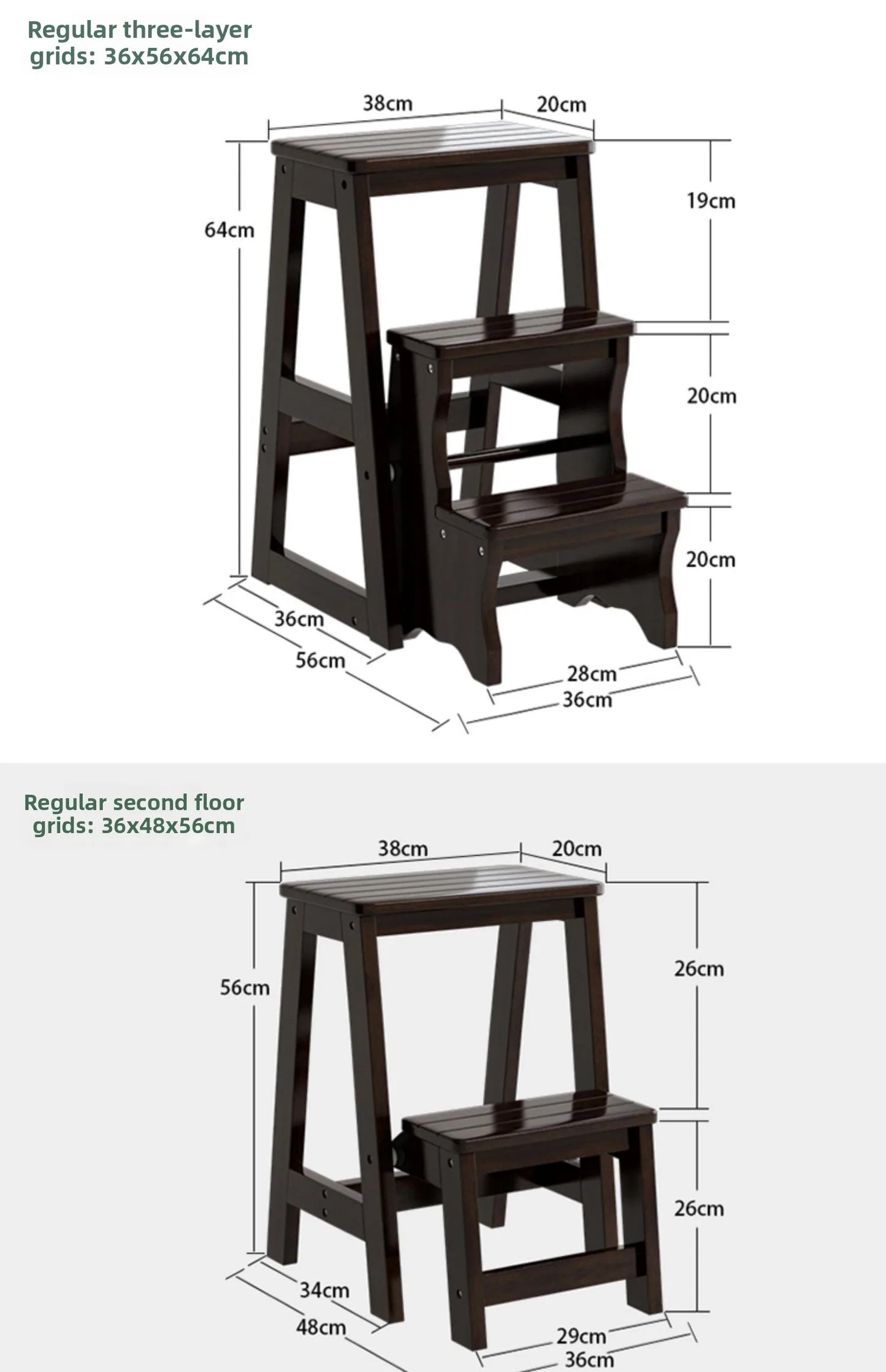 Innovative Multifunctional Household Ladder: Solid Wood Folding Storage, Dual-Use Ladder Chair, Climbing Stool for Home