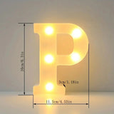 1pc White Decorative Led Light Up 6.3'' Number Letters Sign Night Lights Marquee For Home Wedding Party Birthday Christmas Decor Aimak Store