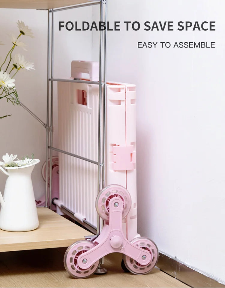 Climb Stair Trolley Cart Folding Grocery Shopping Cart Portable Folding Shopping Cart Aimak Store