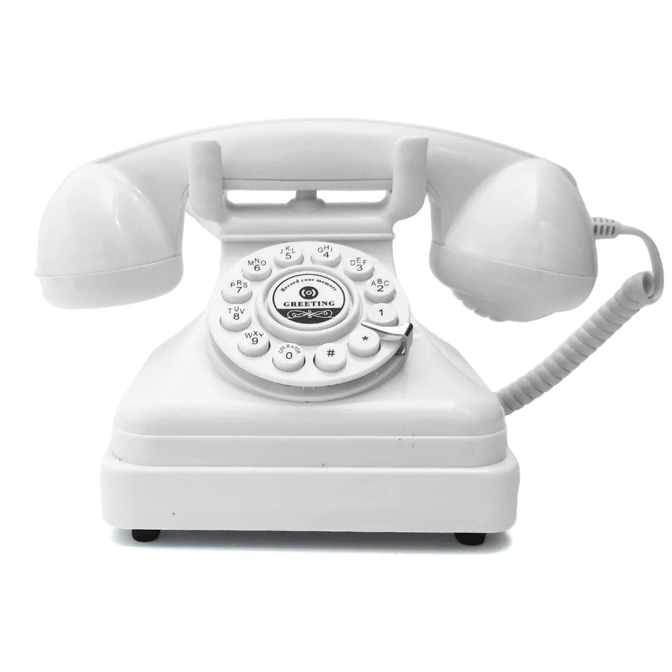 Wedding Audio Guest Book Phone Retro Rotary Style Antique Phone Audio Guestbook Phone Message Voice Recorder  For Wedding Party Aimak Store