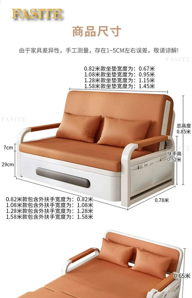 2025 New 1.2 Multi functional single double bed room sofa bed folding dual-use Internet new living room On Sale Aimak Store