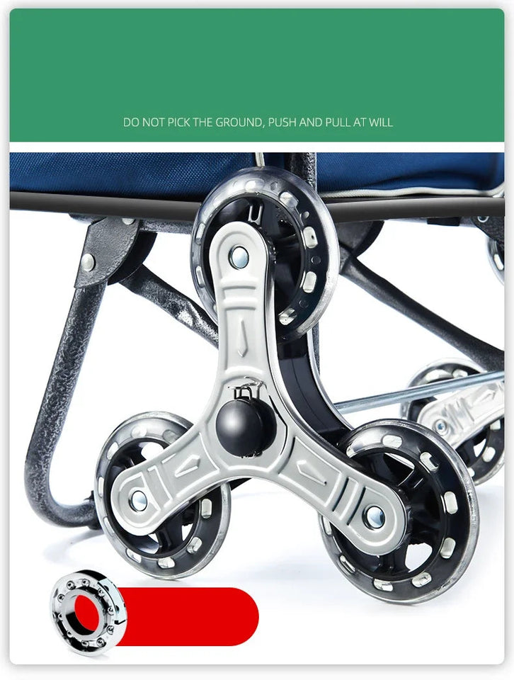 Light Grocery Shopping Trolley Household Climbing Stairs Folding Trailer Outdoor Travel Hand Pull Shopping Cart Aimak Store