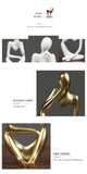 3pcs/set Abstract Thinker Statue Resin Sculpture Micro Thinker Figure European Office Home Decoration Accessories Aimak Store
