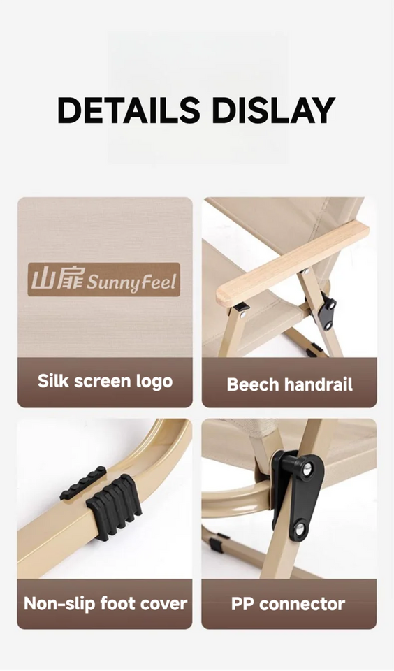 SUNNYFEEL Camping Kermit Chair Durable 200KG Load Bearing Portable Outdoor Folding Chair with 54cm Wide Seat for Hiking Fishing Aimak Store