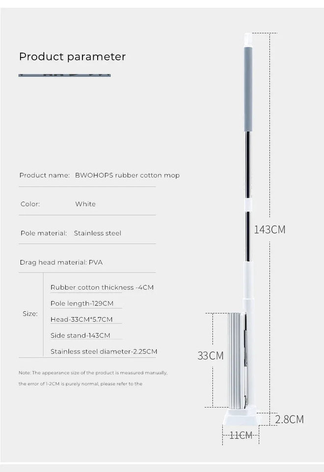 Hot Enlarged Floor Mop Hand Washing Free Lazy Mop Self-Wring Squeeze Household Automatic Dehydration Magic Flat Mops Cleaning Aimak Store