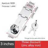 No Punching Three-fold Drawer Two-fold Lock Plate Buckle 90°180° Installation Wooden Door Sliding Door Wardrobe File Cabinet Aimak Store