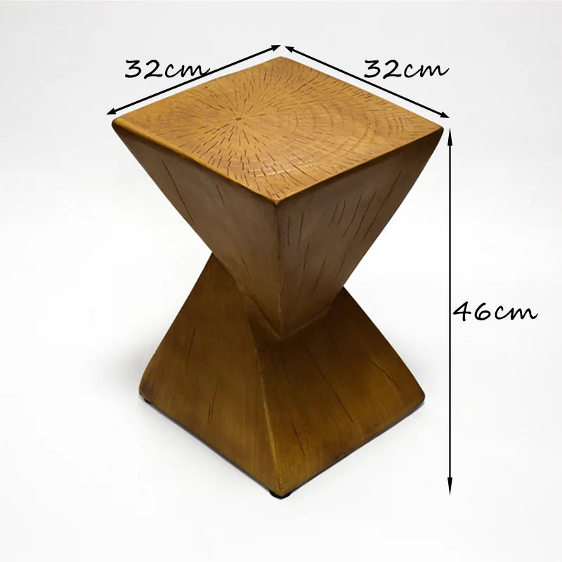 Lightweight Concrete Accent Table,Modern Geometry Side Table for Indoor and Outdoor,Small Bedside End Table Sofa Vanity Coffee Aimak Store