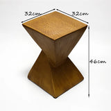 Lightweight Concrete Accent Table,Modern Geometry Side Table for Indoor and Outdoor,Small Bedside End Table Sofa Vanity Coffee Aimak Store