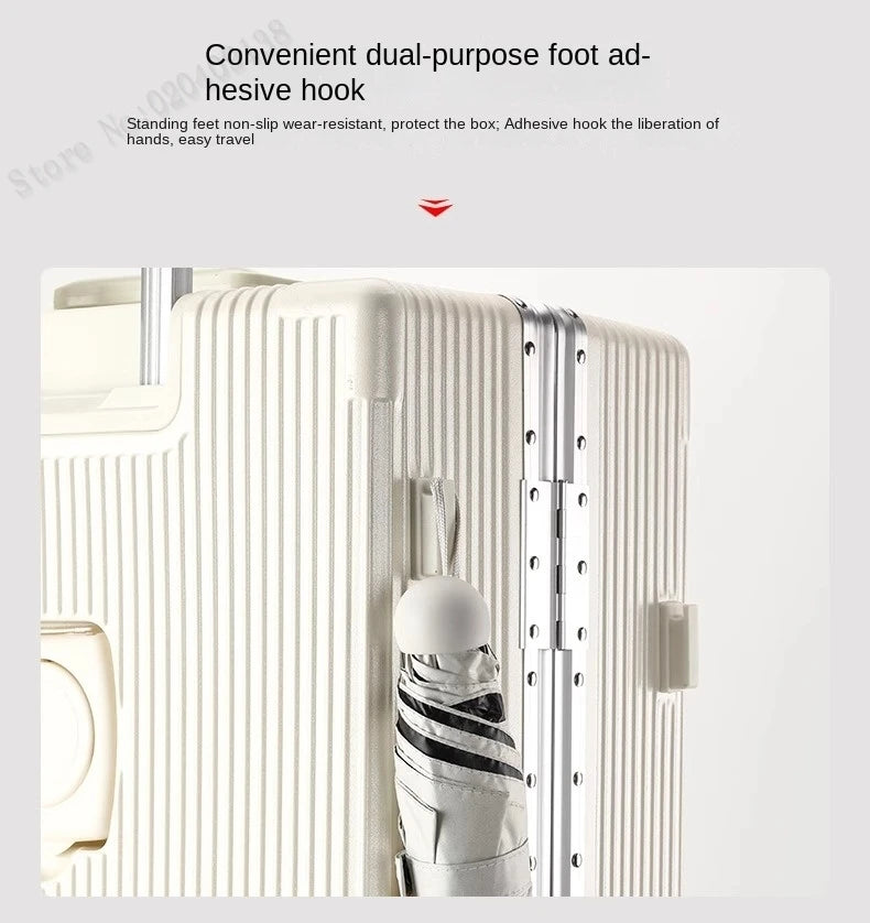 New Front Opening Suitcase Cabin Trolley Case 20/24/26/28 inch Aluminum Frame Large Capacity Luggage usb Charging TSA Lock Aimak Store