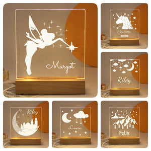 Drop Shipping Personalized Nightlight USB LED Customized Name 3D Lamp  Decoration Bedroom Toys Birthday For Baby Children Gift Aimak Store