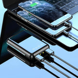 20000mAh Mini Power Bank Portable Charger Mirror Screen LED Digital Display Powerbank External Battery Pack Power Bank Poverbank Aimak Store