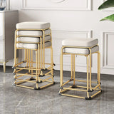 Simple and Luxurious Stackable Square Stool Enlarged and Thickened Round Stool Dirt Resistant Technology Cloth Stool Aimak Store