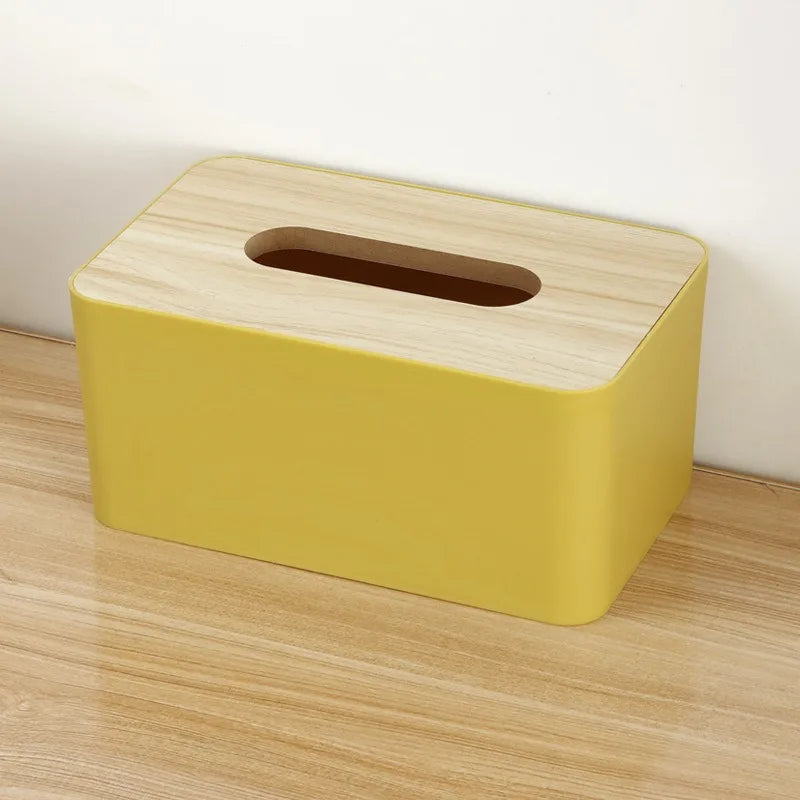 1pc Tissue Box Cover for Disposable Paper Facial Tissue, Rectangular Holder for Desk, Office Aimak Store