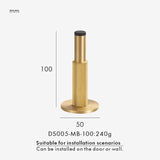 Nurlin Brass  Knurled Door Stops Bathroom Door Room Stopper Heavy Duty Floor Wall Mount Bumper Door Holder Catch Antique Brass Aimak Store