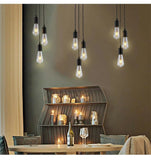 Linear Pendant Lights E27 Simple Black/white/silver 90-260v Bar Cafe Indoor Lighting Fixtures Decoration Hanging Lamp Restaurant Aimak Store