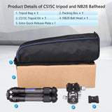 ARTCISE CS15C Carbon Fiber Compact Travel Portable Tabletop Mini Tripod with 360° Panorama Ballhead for DSLR Camera Mobile Phone Aimak Store