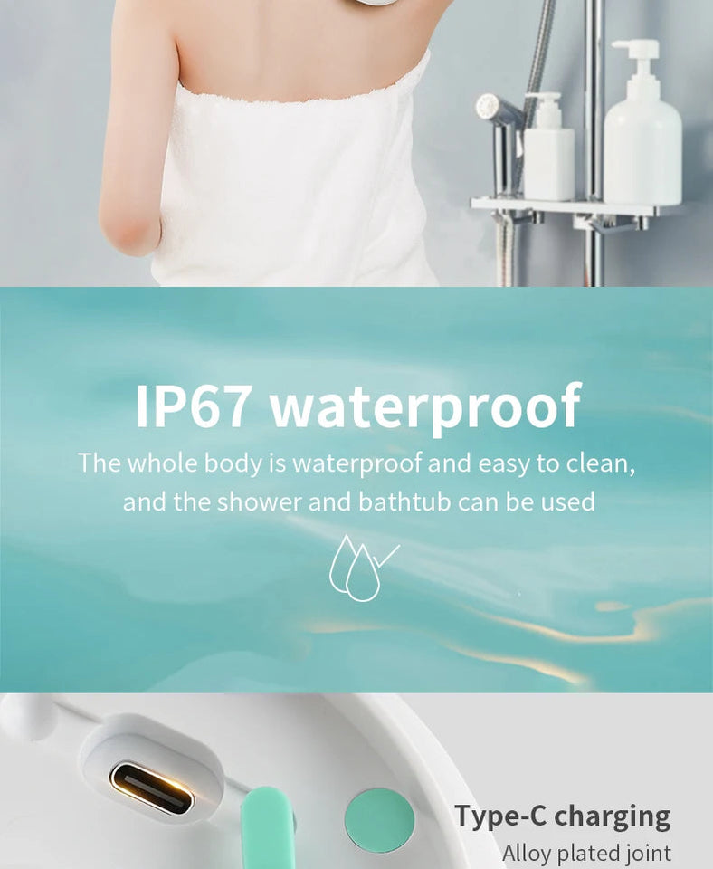 Multifunction Detachable Electric Bath Brush 5in1 Facial Cleansing Skin Grinding Back Rubbing Long Handle Massage Shower Brush Aimak Store