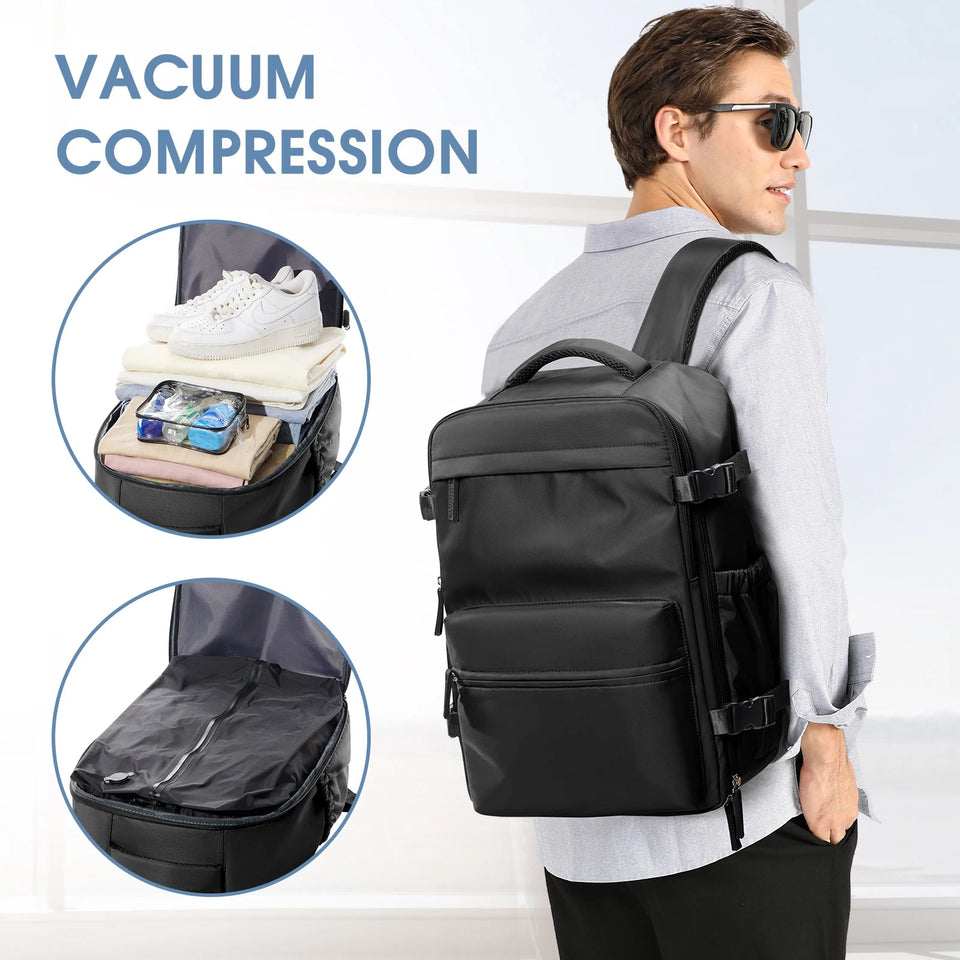 Vacuum Backpack Travel Bag for Men Large Capacity airback Backpack Business Laptop Backpack Women Expandable Backpack School Bag Aimak Store