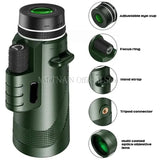 Monocular Telescope Long Range Zoom Hd Bak4 Prism Telescope with/without Tripod Phone Clip Hunting Outdoor Camping Aimak Store