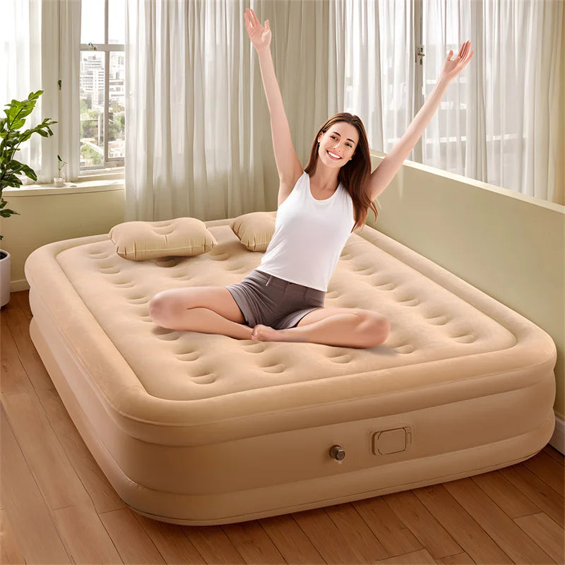 Air Mattress,Inflatable Airbed Luxury Self Inflation Deflation Twin Air Mattress with Electric Built-in Pump, Blow Up Guest Bed Aimak Store